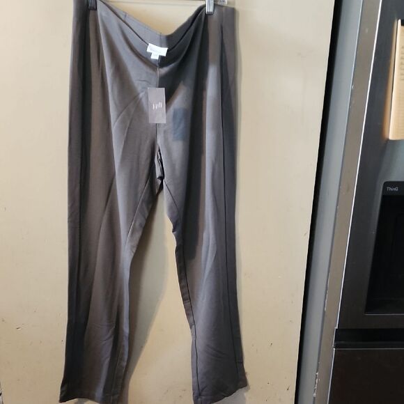 Pure Jill Slim Leg Gray Pants Large NWT - Picture 1 of 5